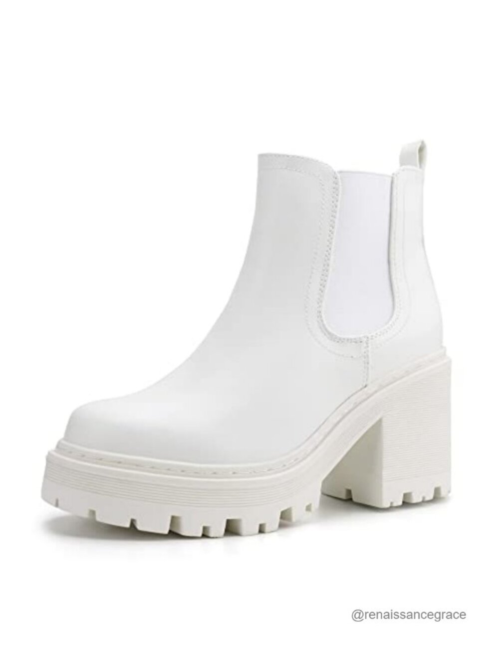 Women's Chelsea Ankle Boots Platform Block Heel Pull-On Booties